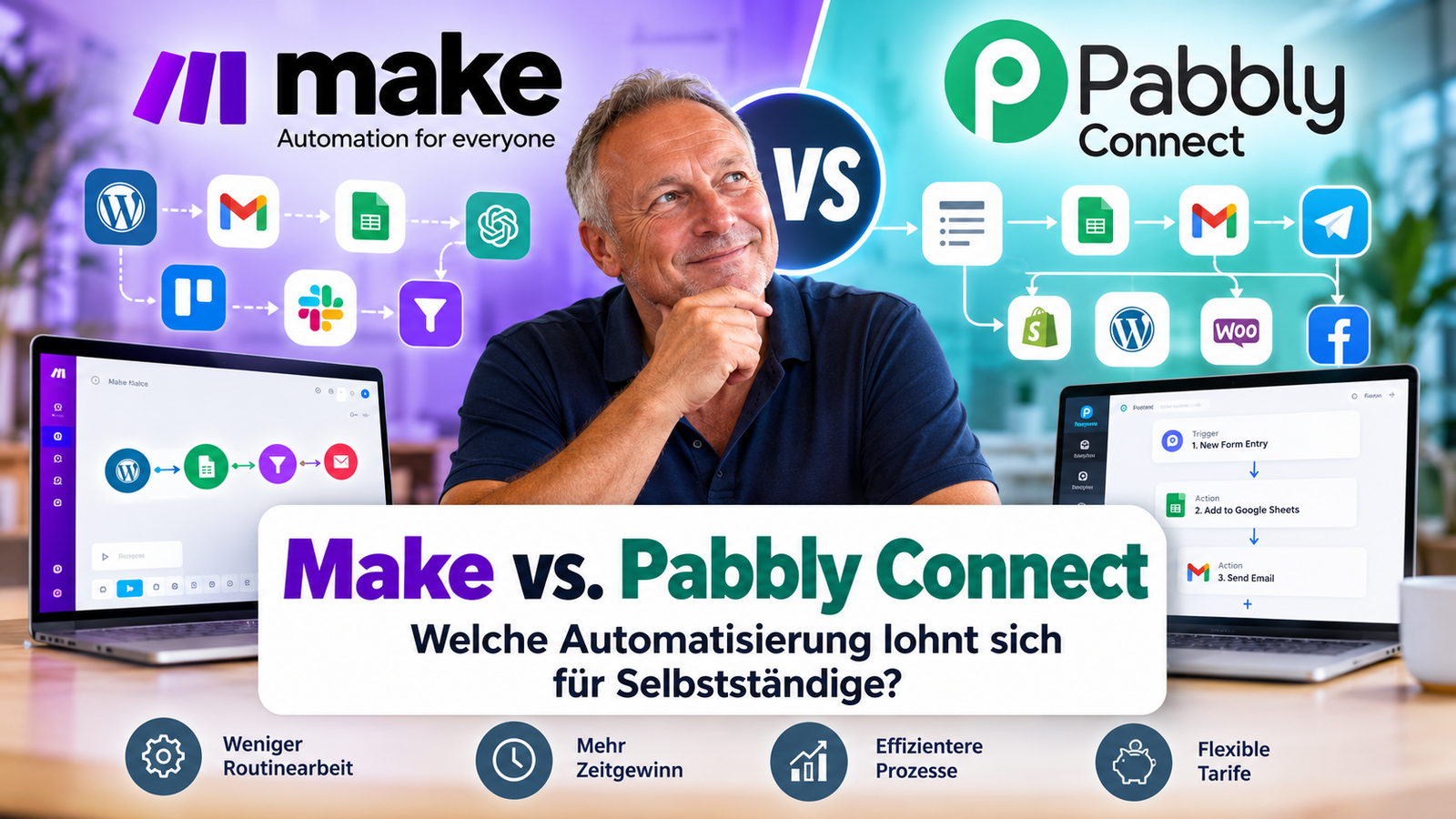 Make vs. Pabbly Connect: Welche Automatisierung lohnt sich für Selbstständige?